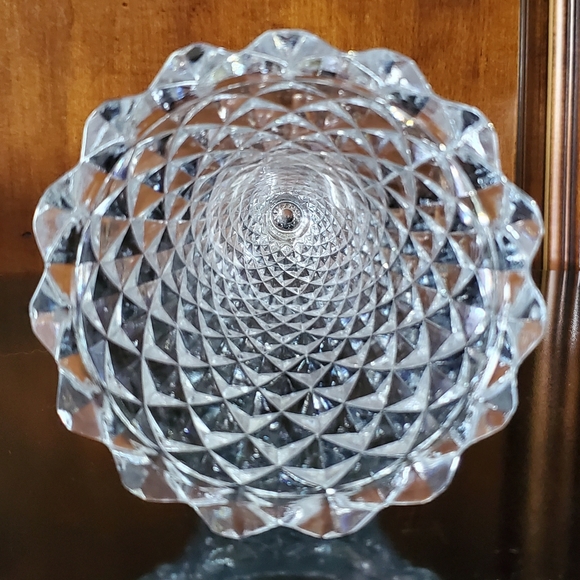 Vntg 🇩🇪 8 1/8" Lead Crystal Diamond 💎 Point Vase by Princess House - Picture 8 of 15